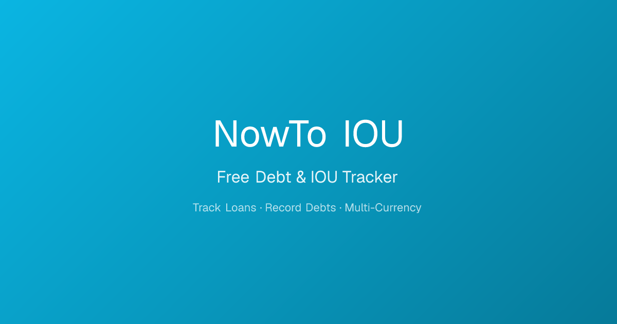 Free IOU Generator — Create & Print IOU Templates | NowTo IOU